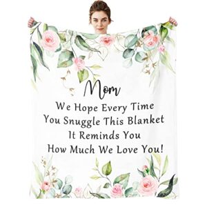 gifts for mom, mother's day blanket gifts for mom from son/daughter, birthday anniversary for mom, soft and cozy flannel throw blanket, 50x60inch