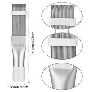 4 Pieces Air Conditioner Condenser Fin Cleaning Brush Coil Condenser Brush Fin Comb Stainless Steel Air Refrigerator Fin Cleaner Whisk Brush, 3 Styles