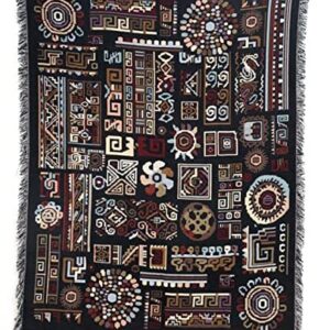 UNIGARDEN Boho Throw Blanket, Cotton Throw Blankets for Couch Soft Chair Beding Bohemian Decor (Small 51X63Inches, Black)