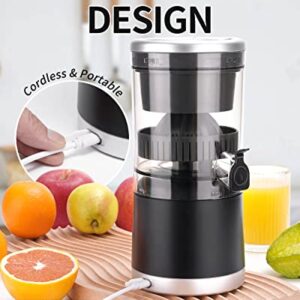 Electric Juicer Rechargeable - Citrus Juicer Machines with USB and Cleaning Brush Portable Juicer for Orange, Lemon, Grapefruit