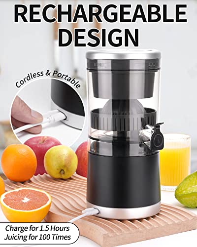 Electric Juicer Rechargeable - Citrus Juicer Machines with USB and Cleaning Brush Portable Juicer for Orange, Lemon, Grapefruit