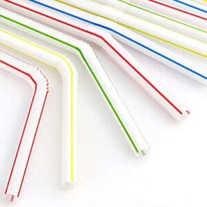 200 bendable disposable drinking straws - flexible straws - bendy straws disposable - plastic straws bendable - classic straws - straws disposable- straws drinking plastic
