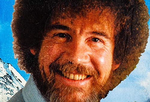 Bob Ross Design Soft Throw Size Fleece Plush Blanket - Fluffy, Warm, Fuzzy & Cozy – 100% Silk-Feel Polyester Perfect for Outdoor or Indoor Bed, Sofa or Couch While Watching TV/Movies - 45 x 60 Inches