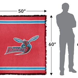 LOGOVISION Delaware State University Blanket, 50"x60" Primary Logo Woven Tapestry Cotton Blend Fringed Throw Blanket