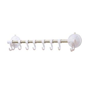 bkdfd towel rack, silver stainless steel no drilling foldable organizer storage bathroom shelves with strong suction cup