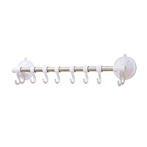 BKDFD Towel Rack, Silver Stainless Steel No Drilling Foldable Organizer Storage Bathroom Shelves with Strong Suction Cup