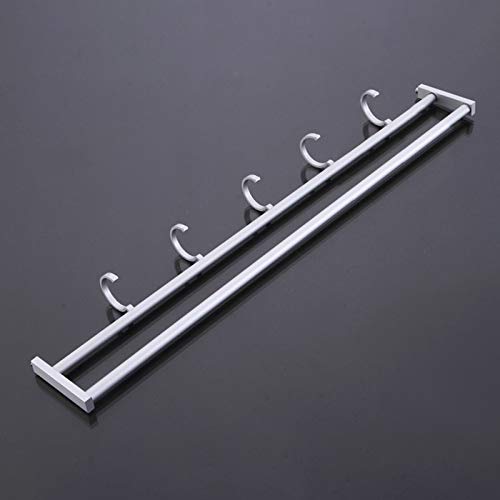 LUKEO Bathroom Towel Racks Foldable Alumimum Chrome Towel Holder Wall Mounted Towel Shelf with Hooks