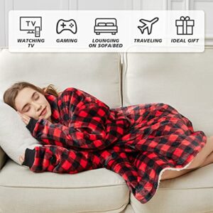 Homemate Wearable Blanket Hoodie, Cute and Funny Patterns Oversized Hoodie Sweatshirt Blanket for Adults Women Men，Cozy，Warm，Fuzzy Hoodie Blanket