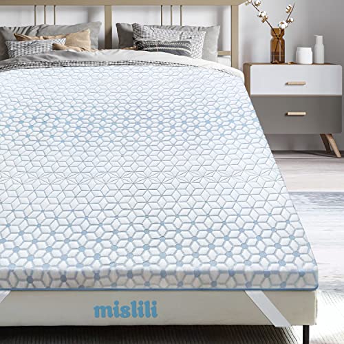 Mislili King Size Pillows and 3 inch Memory Foam Mattress Topper Bundle