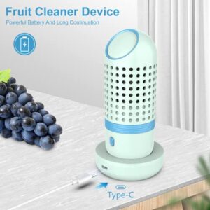 Qnkaa Fruit and Vegetable Washing machine, With OH-ion Purification Technology, Fruit and Vegetable purifier, Fruit Cleaner Device in Water, For Cleaning Fruit, Vegetable, Rice, Tableware, Grain, Meat