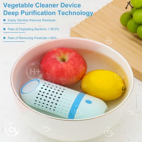 Qnkaa Fruit and Vegetable Washing machine, With OH-ion Purification Technology, Fruit and Vegetable purifier, Fruit Cleaner Device in Water, For Cleaning Fruit, Vegetable, Rice, Tableware, Grain, Meat