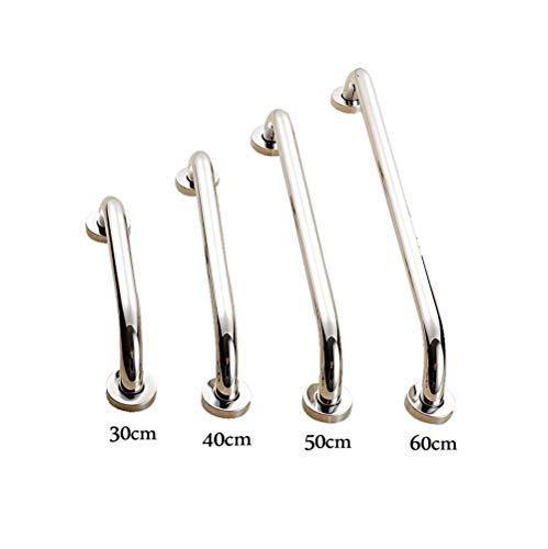 CRODY Bath Wall Attachment Handrails Grab Bar Rails Bathroom Grab Bars, round Armrests, Foldable Wall-Mounted Straight Hair Towel Rack, Sturdy Stainless Steel Shower Safety Handle for Bathtub, Toilet/