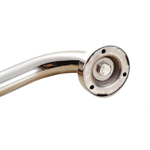 CRODY Bath Wall Attachment Handrails Grab Bar Rails Bathroom Grab Bars, round Armrests, Foldable Wall-Mounted Straight Hair Towel Rack, Sturdy Stainless Steel Shower Safety Handle for Bathtub, Toilet/