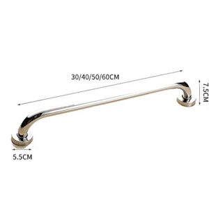 CRODY Bath Wall Attachment Handrails Grab Bar Rails Bathroom Grab Bars, round Armrests, Foldable Wall-Mounted Straight Hair Towel Rack, Sturdy Stainless Steel Shower Safety Handle for Bathtub, Toilet/