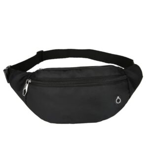 akwfunz storage bag simple multifunctional ports leisure men's and women's bags (black)