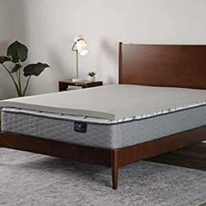 Serta Graphite Infused 2-in Memory Foam Mattress Topper, Queen