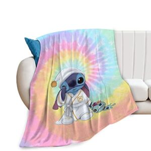 stitch blanket stitch gifts for girls stitch throw blanket for kids women adults cartoon flannel fleece blankets for couch bed sofa 40"x50"