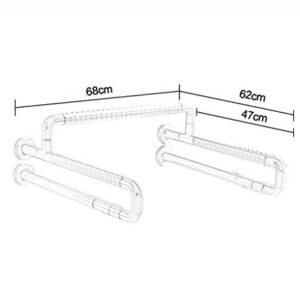 CRODY Bath Wall Attachment Handrails Grab Bar Rails Grab Bar- Multifunction Shower Safety Grab Rails Fluorescent Circle Towel Rack Bath Safety Bar Bathtub Rail Grab with Nylon Finish