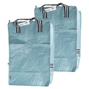 ikea gorsnygg large trunk carrier bags (frakta-style), light blue with striped handles, 40x30x60cm, 72l, 604.992.61 - set of 2