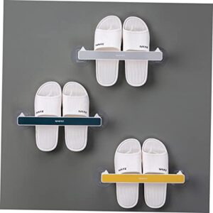 Holibanna 6 Pcs Slippers Storage Rack Metal Clothing Rack Wall Mount Clothing Rack Metal Storage Rack Shoe Storage Organizer Shoe Organizer Adhesive Shoe Rack Towel Storage Rack Towel Rack