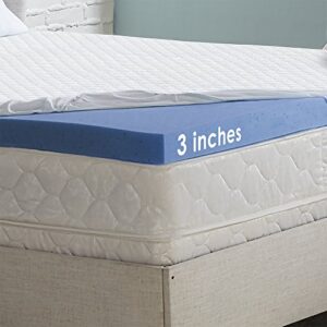 Serta 3" Lasting Dream Plus Gel-Infused Memory Foam Mattress Topper, Twin