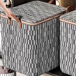 Clothes Storage Bag, Wardrobe Sorting Storage Box, Portable Storage Bag, Winter Cup Storage Box Large Blanket Clothes Organization and Storage Containers with Reinforced Handle