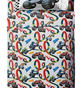 Jay Franco Nickelodeon Blaze Fast Track 3 Piece Twin Sheet Set, 39" x 75"