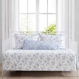 laura ashley home - daybed set, lightweight bedding with matching shams & pillow cover, home decor for all seasons (walled garden blue, daybed)