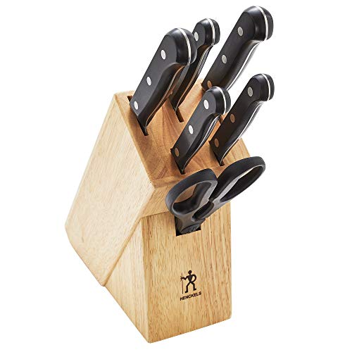 HENCKELS Solution Razor-Sharp 7-pc Knife Set, German Engineered Informed by 100+ Years of Mastery, Chefs Knife, Brown