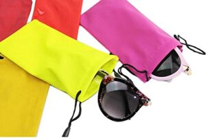 10pcs colorful waterproof eyeglasses storage sleeve bag with drawstring-fashion anti-dust cell phone gadgets accessories glasses storage pouch for outdoor traval using(color random)