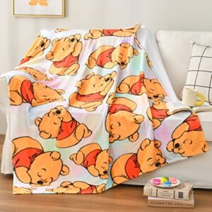 yotsuba nakano cute bear snuggly blanket, flannel blanket fluffy cozy fuzzy throws non-shedding for nap bed sofa couch home decor 60 x 50 in