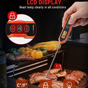ThermoPro TP15H Waterproof Instant Read Food Thermometer for Cooking, Digital Meat Thermometer Probe with Backlight & Calibration, Cooking Thermometer for Meat Liquids Candy BBQ Oven Turkey