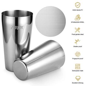 Perjoy Cocktail Shaker Set, 16 Piece Bartender Kit, Cocktail Shaker, Stainless Steel Bar Set Accessories, Coktail Set, Boston Shaker, Drink Mixer Shaker, Bartending Bar Tools with Muddler Spoon Jigger