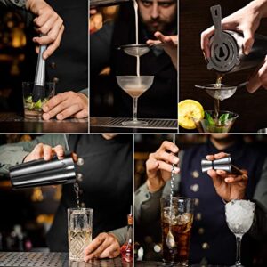 Perjoy Cocktail Shaker Set, 16 Piece Bartender Kit, Cocktail Shaker, Stainless Steel Bar Set Accessories, Coktail Set, Boston Shaker, Drink Mixer Shaker, Bartending Bar Tools with Muddler Spoon Jigger