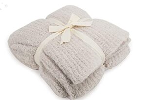 barefoot dreams cozychic ribbed throw almond one size