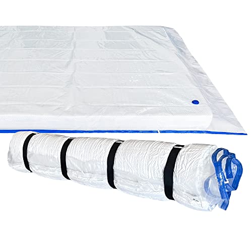 Queen Memory Foam/Latex Mattress Vacuum Bag for Storage/Moving/Shipping, Double Zipper for Queen Size Mattress up to 14 inch Thick