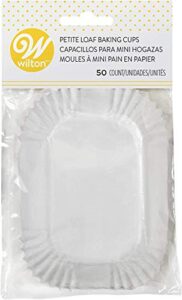 wilton petite loaf baking cups, white