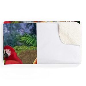 CafePress Macaw Tropical Parrots Sherpa Fleece Throw Blanket