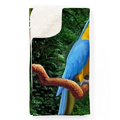 CafePress Macaw Tropical Parrots Sherpa Fleece Throw Blanket