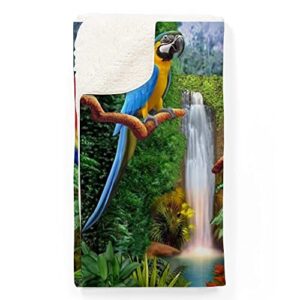 CafePress Macaw Tropical Parrots Sherpa Fleece Throw Blanket