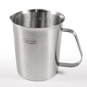 measuring cup, [upgraded, 3 measurement scales, including cup scale, ml scale, ounce scale], newness stainless steel measuring cup with marking with handle, 16 ounces (0.5 liter, 2 cup)