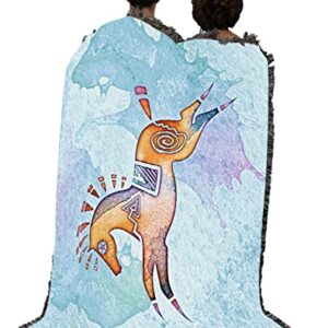 Pure Country Weavers Painted Pony Blanket by Laurie Prindle - Animal Spirit Totems Gift Tapestry Throw Woven from Cotton - Made in The USA (72x54)