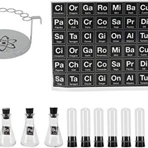 Wink Chemist's Spice Rack, 14 Piece Chemistry Spice Rack Set