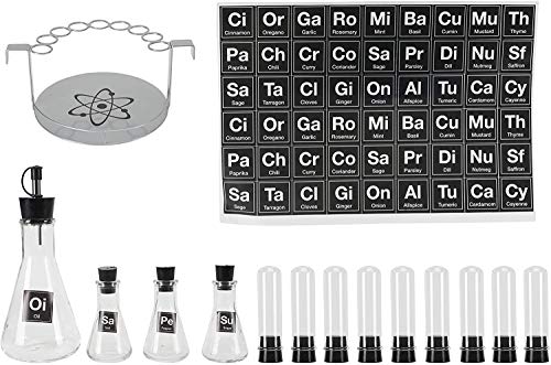 Wink Chemist's Spice Rack, 14 Piece Chemistry Spice Rack Set