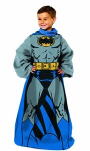 northwest comfy throw blanket with sleeves, youth - 48 x 48 inches, batman