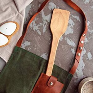 ECOSALL Large Wooden Spoon - 18-inch Heavy Duty Cajun Stir Paddle for Cooking in Big Pots & Wall Décor - Big Spoon For Brewing, Grill, Mixing, Stirring - Solid Natural Hard Wood Long Spatula.