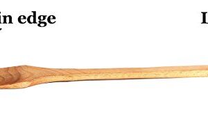 ECOSALL Large Wooden Spoon - 18-inch Heavy Duty Cajun Stir Paddle for Cooking in Big Pots & Wall Décor - Big Spoon For Brewing, Grill, Mixing, Stirring - Solid Natural Hard Wood Long Spatula.