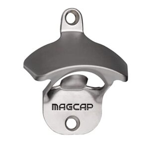 magcap outdoor bottle opener wall mounted - style magnetic beer bottle opener that catches caps - easy to install and incredibly convenient