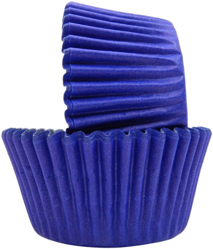 Regency Wraps Standard Baking Cups Greaseproof Professional Grade for Cupcakes and Muffins, Pack of 40, Royal Blue Solid