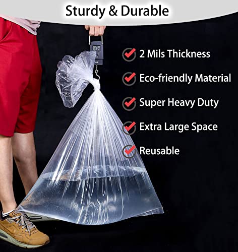 Dust Cover Big Plastic Drawstring Bags Multi-Purpose for Storage and Keeping Golf's Bag Good for Household Organizing Reusable Set of 2